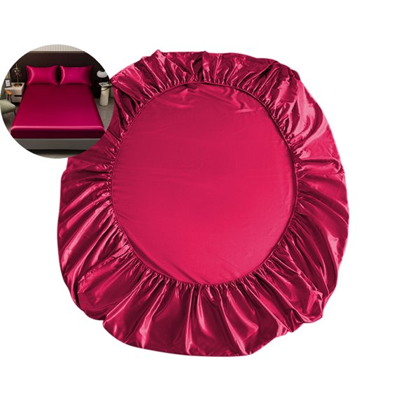 Dvruxg Drap en Satin, Drap-Housse Doux et Soyeux, Infroissable, Résistant à la Décoloration, Drap à Poche Profonde (79,92 X 77,95 Po)