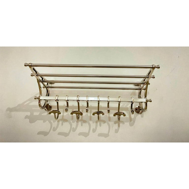 French COATRACK/Luggage Rack/Train Wall Mounted Rack vintage