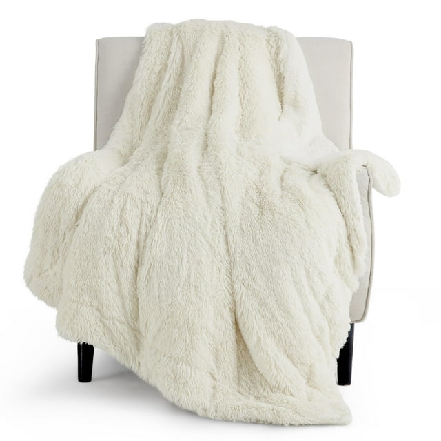 Manta Bedsure Soft Cream, tamaño doble, para cama, sofá