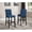 Blue, variant on Nailhead Trim Feature / Tan Bar Stools for Dining Areas