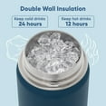 thumbnail image 4 of Daluvenix Stainless Steel Water Bottle with Straw Lid, 18oz Vacuum Insulated Water Bottles for Sports, Travel, Blue, 4 of 7