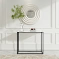thumbnail image 6 of roomfitters 41” Modern Faux Marble Console Table for Entryway, Rectangular Entrance Sofa Table, Entry Table with Black Metal Frame, Bar Table for Dining Room, Living Room Couch Table, Display Table, 6 of 10