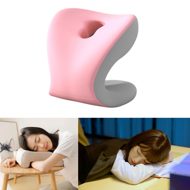 Reposacabezas para silla de oficina, soporte para el cuello, almohadilla para reposabrazos, cómodo, multiusos, lavable, para hombres y mujeres, cojín Rosa