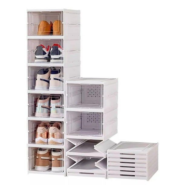 Zapatera Organizadora | 6 Niveles | Cajas de Almacenamiento para Zapatos | Estante para Zapatos | Contenedor de Plastico |