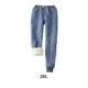 thumbnail image 3 of Qarigey Manténgase elegante y cálido, pantalones deportivos de felpa gruesos de invierno, pantalones casuales cálidos de invierno, Prendas para la parte inferior del cuerpo azul XL, 3 of 6
