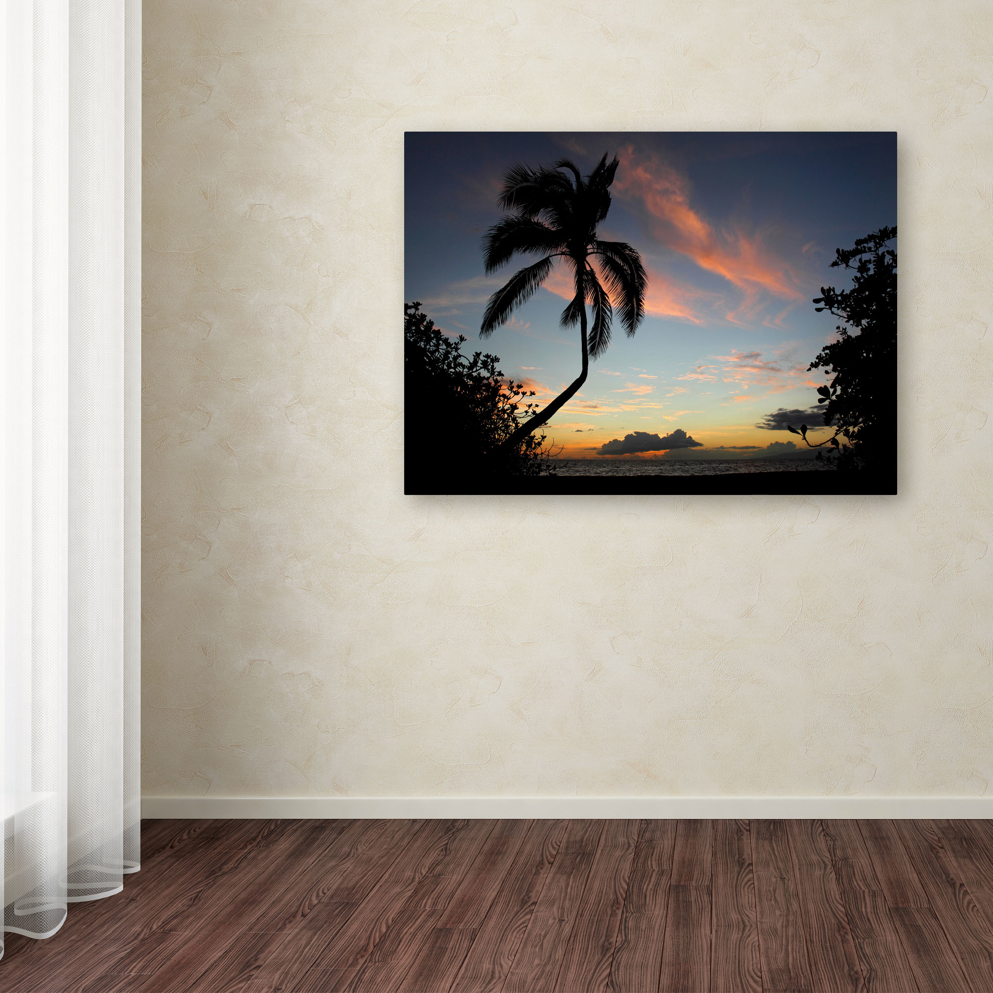 Trademark Fine Art "Tropical Sunset" Canvas Art by Pierre Leclerc