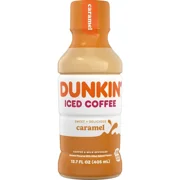 Dunkin' Caramel Iced Coffee, 13.7 Oz Bottle