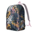 thumbnail image 2 of Hawaiian Print Backpack, Tropical Floral School Bag with Jungle Leaves Pattern, Exotic Summer Beach Design, Vibrant Hibiscus Aesthetic, 2 of 5