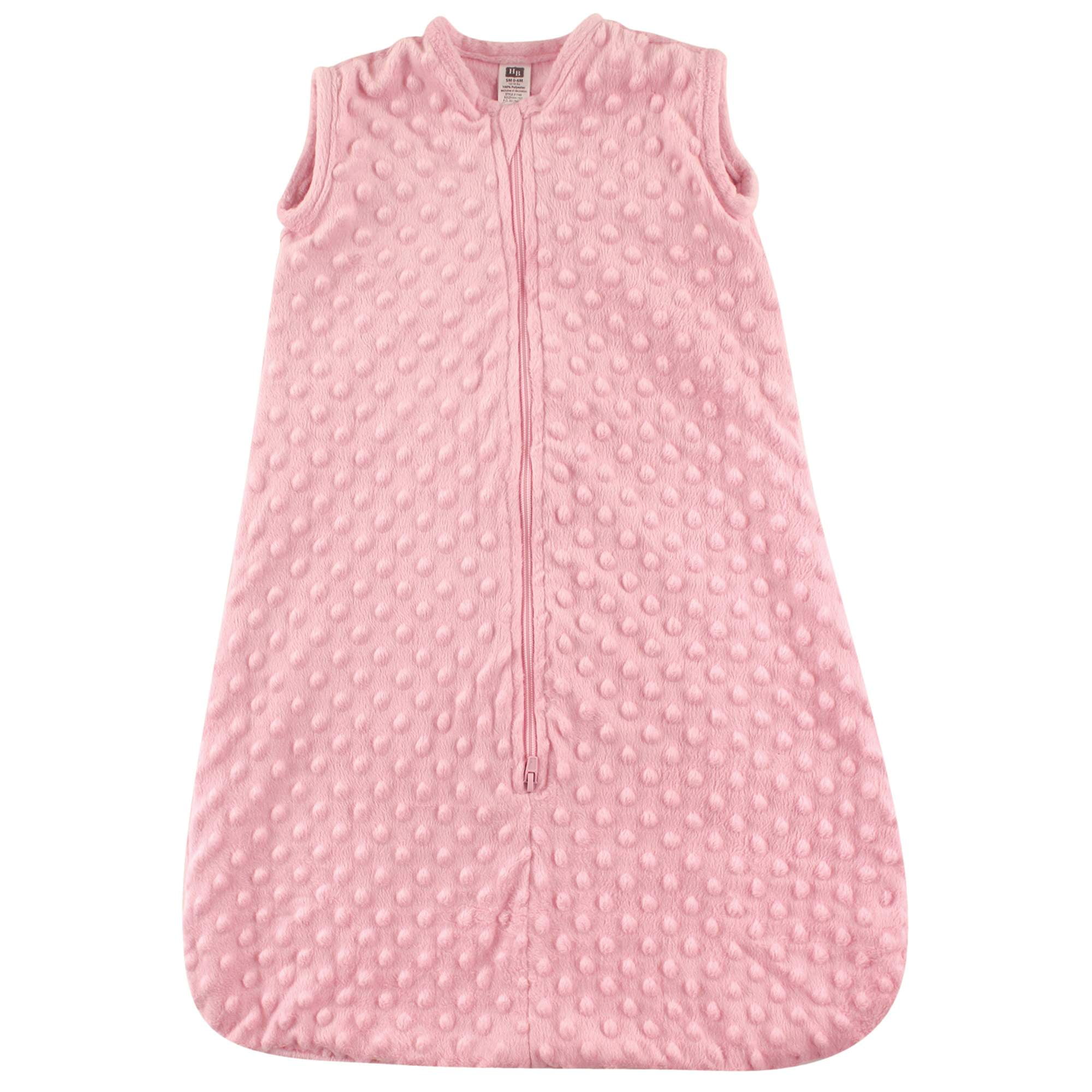 Hudson Baby Plush Wearable Blanket Safe Sleeping Bag 612M Dot Mink Light Pink