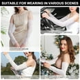 thumbnail image 6 of Lace Arm Sleeves For Women Wedding Sleeve, Floral Long Fingerless Lace Gloves for Bridal Party Prom Costume, 6 of 8