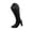 Black, variant on Wensltd Knee High Boots Women Chunky Heel Mid Calf Wrinkles Boots Casual Fashion Fall Shoes