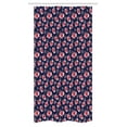 thumbnail image 1 of Floral Stall Shower Curtain, Brush Bouquet of Wildflowers Picturesque Nature Summer Season Design, Fabric Bathroom Decor Set with Hooks, 36" W x 72" L, Coral Pink and Dark Blue, by Ambesonne, 1 of 1