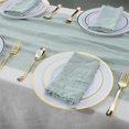 thumbnail image 4 of (2 Packs - Gris Vert/napkin 42x42cm) Serviette, Chemin de table Nouveau style/100% Coton et Lin, 4 of 14