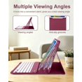 thumbnail image 4 of Magnetic Keyboard Mouse Combo Case with RGB Backlight Keypad & Stylus Slot for iPad 10.2" 7/8/9 Gen, Air 3, Pro 10.5",Dark Cherry, 4 of 9