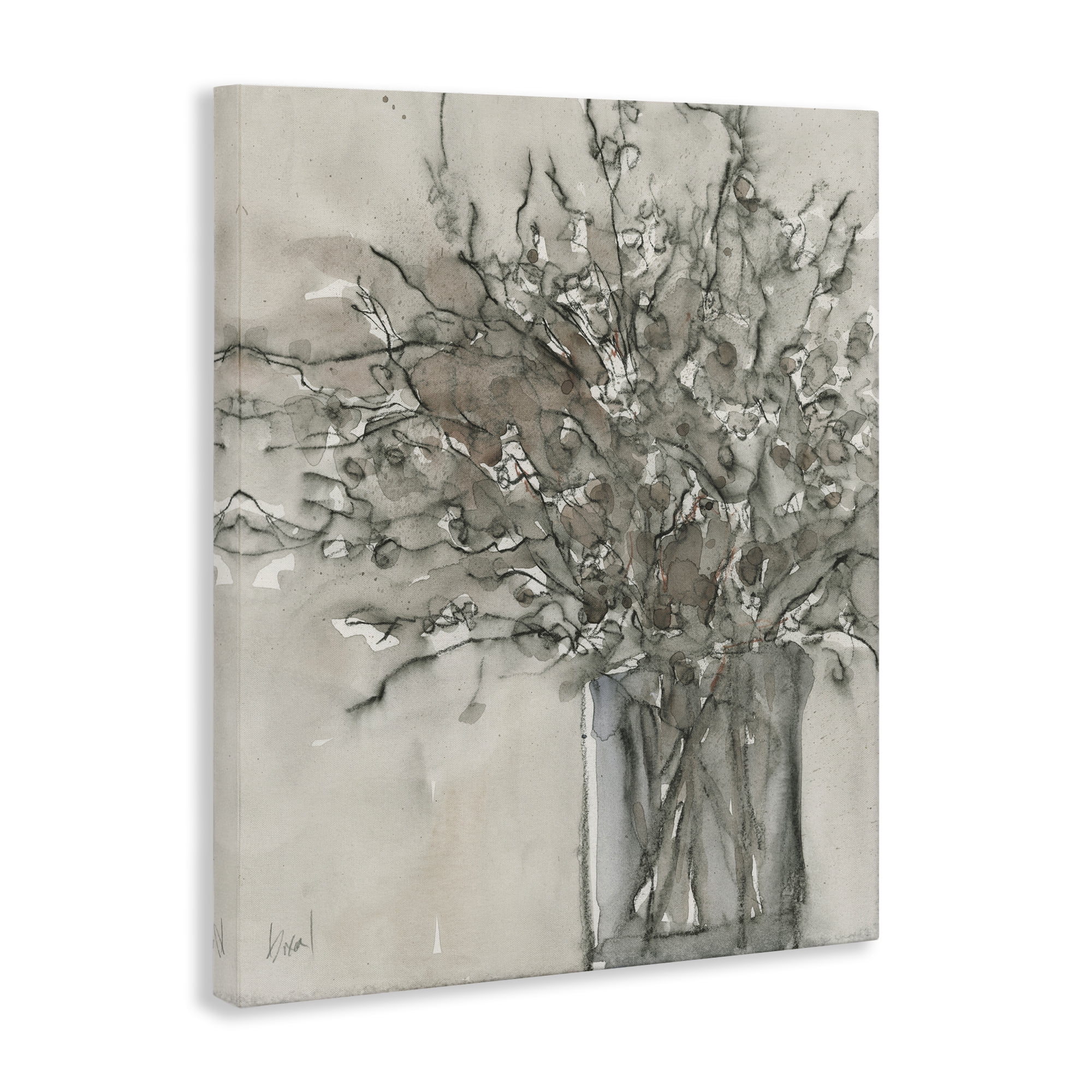 Stupell Industries Traditional Bouquet Drawing Plants & Flowers Painting Wrapped Canvas Art Print Wall Art, 30 x 40