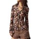 thumbnail image 3 of Camisas Abotonadas para Mujer, Estilo Boho, con Cuello en V, Larga, Fruncidas, de , Ajustadas, con Estampado Floral de Color XXL, 3 of 9