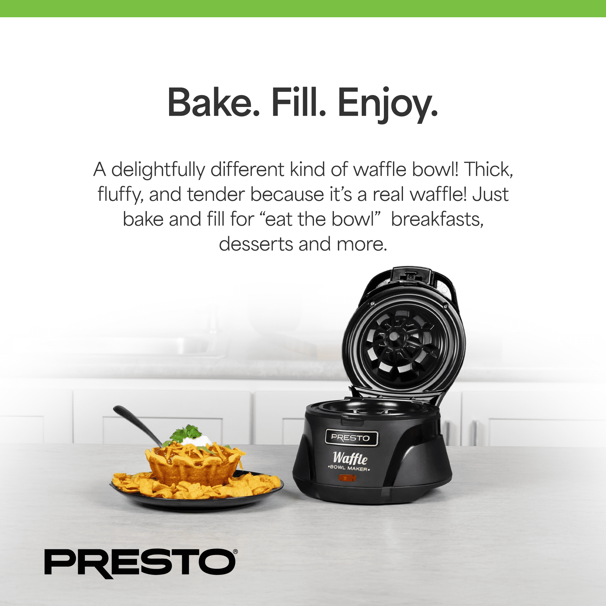 Presto 03500 Belgian Waffle Bowl Maker