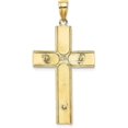 thumbnail image 3 of Solid 10K Yellow Gold W/Satin Finish Crucifix Charm - 39.7mm, 3 of 6
