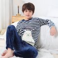 thumbnail image 5 of Pijamas de invierno de manga larga para bebés, ropa de dormir para niños, conjuntos de pijamas de lana para adolescentes, 6, 8, 10, 12, 15 años, 5 of 5