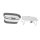 thumbnail image 3 of Cesta de picnic plegable con asas y tapa organizadora, recipiente plegable a prueba de fugas Gris blanco, 3 of 9