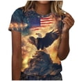thumbnail image 3 of NSLGXD 4th of July Shirts for Women Short Sleeve Crewneck Patriotic Graphic Tees 250th Anniversary Usa Shirt S-2XL, 3 of 6