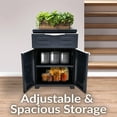 thumbnail image 3 of Sunnydaze Adjustable 34.5" Plastic 1-Shelf 1-Drawer Freestanding Storage Cabinet, Charcoal, 3 of 9