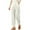 White, variant on Aoochasliy Linen Pants for Women Solid Elastic Embroidered Cotton Hemp Capri s of the Day