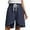 Blue, variant on UAMVSH Women Cotton Linen Shorts Trendy Solid Color tulip Hem Shorts Stretch Drawstring Casual Shorts for Summer Beach Vcation