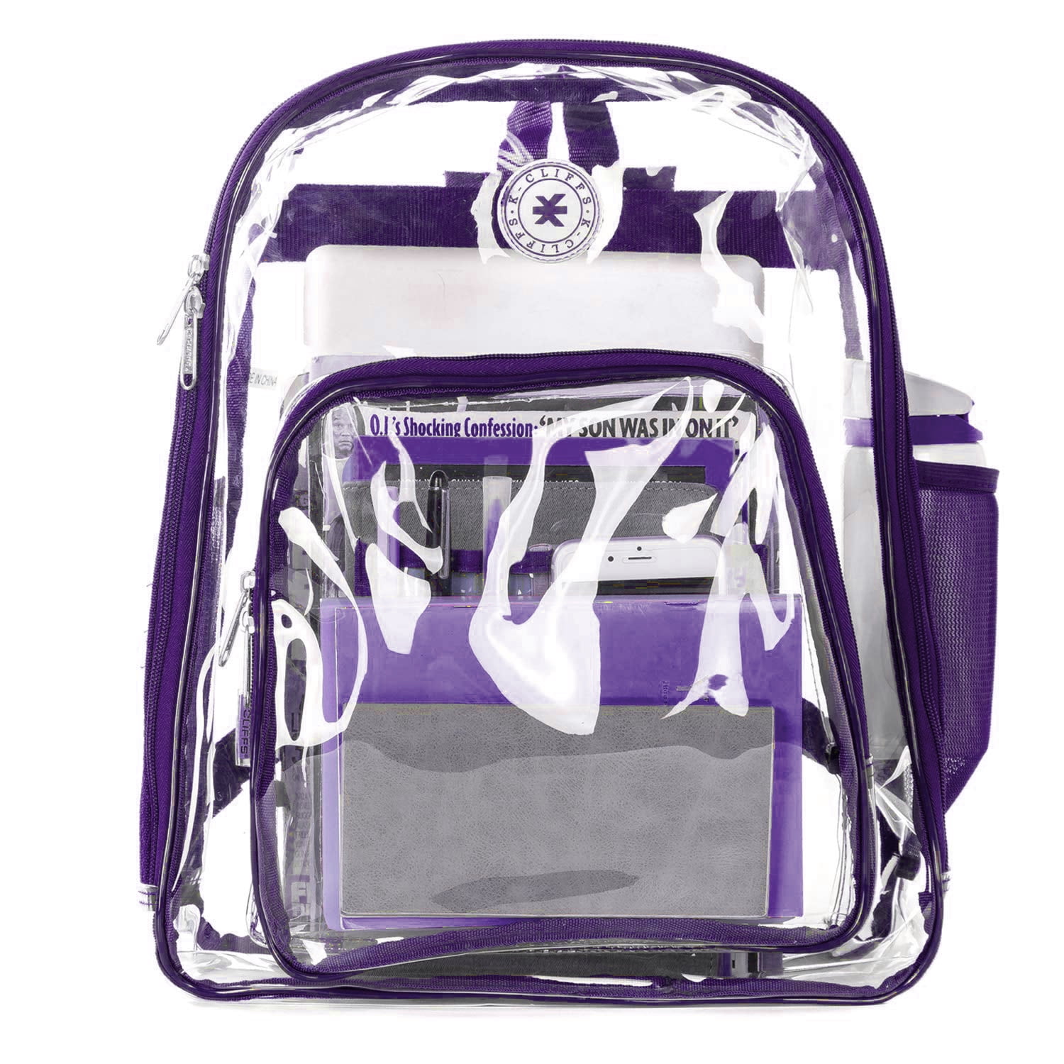 Heavy Duty Clear Backpack See Through Daypack Student Transparent School Bookbag 