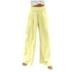 thumbnail image 4 of ICHUANYI Clearance Women's Loose Wide Leg Pants High Waist Straight Pants Casual Solid Pants(Yellow, XL) ICHUANYI WER2023080817765, 4 of 6