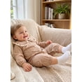 thumbnail image 4 of Loicainy Infant Baby Girl Plaid Romper 3 6 9 12 18 Month Casual Button Down Doll Collar Long Sleeve Infant Jumpsuit, 4 of 7