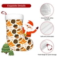 thumbnail image 5 of Daiia Autumn Woodland Characters Print Christmas Stocking，18"Large Knitted Xmas Stocking for Kids, Family Stocking for Fireplace Christmas Holiday Party Decoration, 5 of 7