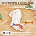 thumbnail image 4 of Cat Toys Fish, 3 Pcs Crinkle Sound Catnip Toys Soft Linen, Interactive Kitten Exercise Kicker Toys for Indoor Cats 7.8 Inches for All Breeds, 4 of 6