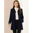 thumbnail image 2 of Abrigo de Invierno Allegra K Cuello Peter Pan Mujer Azul oscuro XS, 2 of 6