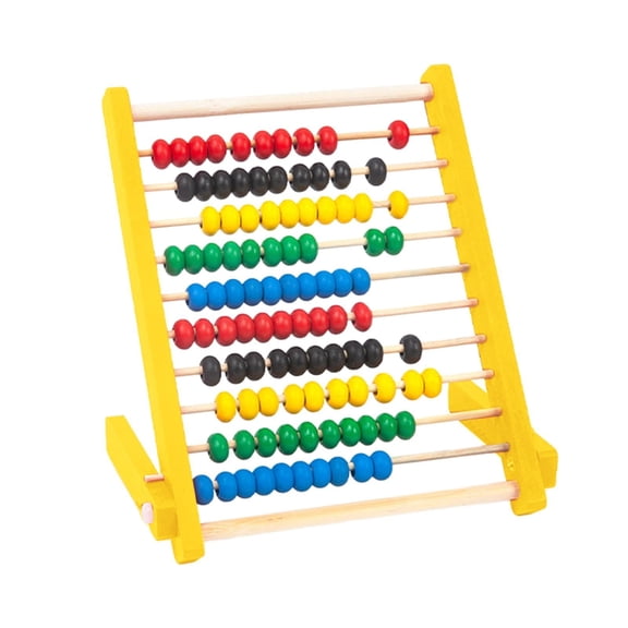 Wooden Abacus Educational Counting Frames Toy,Kids Learning Math with 100 Colorful Beads,10 Rows Abacus for Children Toddlers