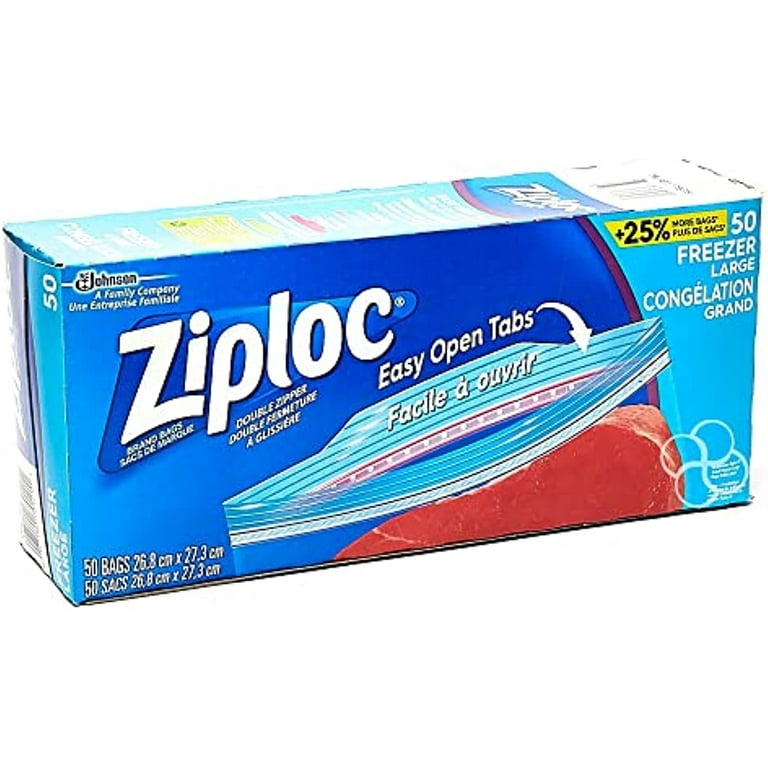 Ziploc Quart Food Storage Freezer Bags, Grip 'n Seal Technology for 75  Count