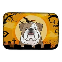 Halloween English Bulldog Dish Drying Mat