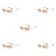 thumbnail image 2 of Sonducket Gafas de sol de moda para diario Lentes transparentes elegantes a prueba de rayos Gafas de sol rectangulares Marrón inoxidable Type2 NO2, 2 of 6