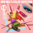 thumbnail image 2 of Delineador de ojos líquido de colores, delineador suave de secado rápido, de larga duración, no fácil de desmenuzar, maquillaje de escenario blanco y rojo （03, 2 of 5
