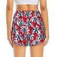thumbnail image 2 of Lsque Palm Tree Pattern on Red Printed Women's Running Shorts with Liner Pockets,Elastic Quick Dry Workout Athletic Gym Yoga Shorts,Womens High Waist Shorts-XX-Large, 2 of 9