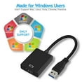 thumbnail image 5 of USB 3.0 to HDMI Adapter with Chip,USB External Video Card ONLY Compatible with Windows 10/8.1/7/XP, Support 2K and 1080P, Black, 5 of 9