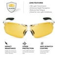 thumbnail image 3 of Xagger Polarized Lightweight UV400 Wrap Around Sport Sunglasses for Men Women Baseball Softball Running Glasses, 3 of 6
