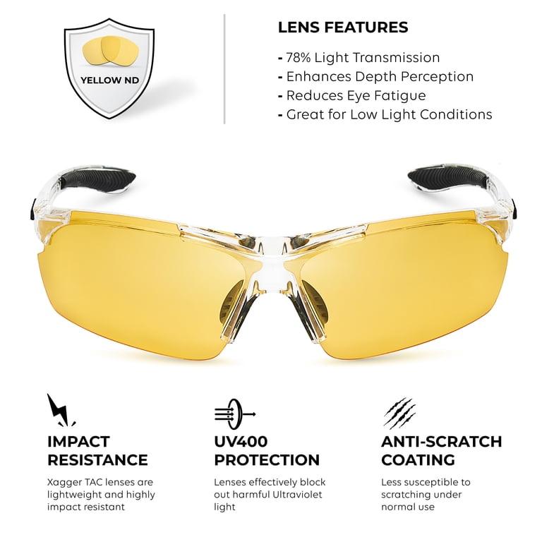 Xagger Polarized Sport Wrap-Around Sunglasses, UV400 photo 3