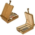 thumbnail image 5 of Master Artist Oil Paint Set Includes Wood Art Supply Carrying Case Sketchbox w/ Easel & 5-Pack 12x16 Canvas Panels For Painting, 5 of 6