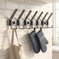 thumbnail image 3 of REGALWOVEN 1 Pack Coat Rack Wall Mount, Coat Hook, Hat Rack, Wall Hooks for Hanging with 5 Hooks for Entryway, Bathroom, Bedroom Gray 7, 3 of 5