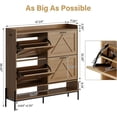 thumbnail image 4 of Shoe Cabinet with 4 Flip Drawers, Freestanding Shoe Storage Organizer with Adjustable Shelves for Entryway, Living Room, Natural, 4 of 6