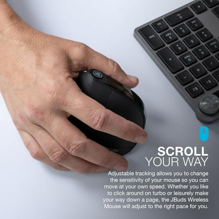 JLab - JBuds Ergonomic Wireless Mouse - Black