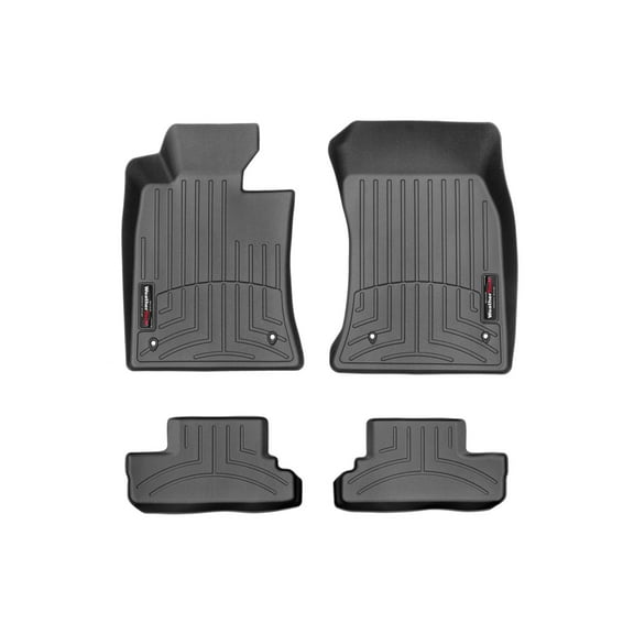 WeatherTech Custom Fit FloorLiners compatible with MINI Convertible, Cooper - 1st & 2nd Row (2-pc. Rear Liner), Black