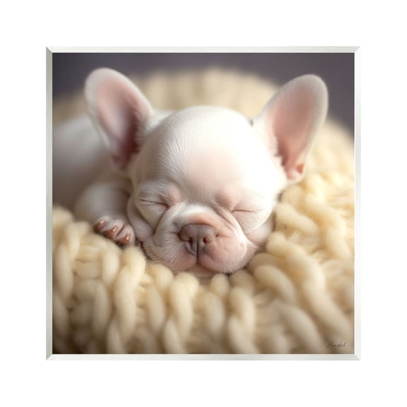 Stupell Industries Tiny Puppy Sleeping Animals & Insects Painting Unframed Art Print Wall Art, 12 x 12