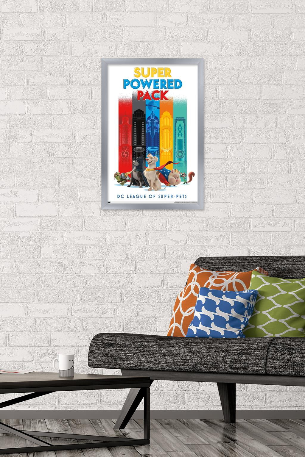 DC League of Super-Pets - Skyline Wall Poster, 14.725" x 22.375" Framed